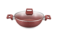 Casseroles en aluminium moulé avec revêtement en pierre de granit céramique antiadhésive de luxe Casseroles Casseroles Wok Poêle à frire Marmites de cuisson Batterie de cuisine