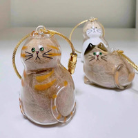 Boîte de rangement pour poils d'animaux en acrylique, pendentif capsule pour poils de chat, urnes commémoratives, collection de souvenirs, bouteille sensorielle, ornement commémoratif pour chat