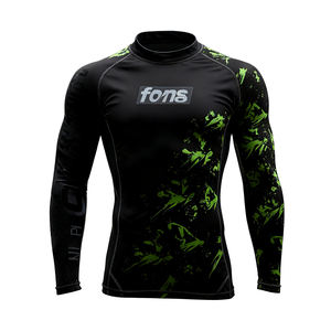 Rashguard Personalizado OEM para BJJ, Surf, MMA, Diseño con Patrón de Rosas, Sin Gi, para <span class=keywords><strong>Boxeo</strong></span> - Product Image 1