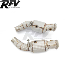 Collecteur d'échappement catalytique haute performance en acier inoxydable REV S304 pour Alfa <span class=keywords><strong>Romeo</strong></span> Giulia <span class=keywords><strong>Stelvio</strong></span> <span class=keywords><strong>Quadrifoglio</strong></span> 2.9T - Product Image 1