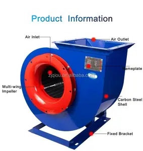 11-62 Industrial Dust Collector Centrifugal Air Blower Dusty 7.5KW Medium Pressure Ventilation Exhaust Fan