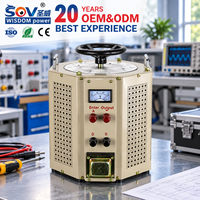 Stabilisateur de tension servo monophasé personnalisé, entrée 220V, réglable de 0 à 250V, 10-20kVA, 40A, 50/60Hz, SVC, écran LCD