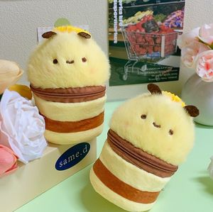Monedero de Peluche <span class=keywords><strong>con</strong></span> Forma de Abejita de Dibujos Animados, Ecológico, en Forma de Barril, Bolsa de Almacenamiento de Juguetes para Regalos de Bienvenida - Product Image 6