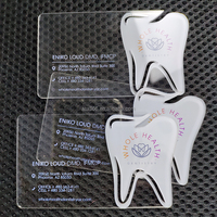 4 NOUVELLES cartes de visite transparentes en acrylique de luxe avec logo découpé à l'emporte-pièce Graphiques Cartes de visite pour événements