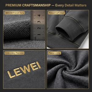 Sweat-shirt personnalisé de marque, design original, en polaire de haute qualité, à fermeture éclair, pour hommes, effet vieilli, fabriqué en usine - Product Image 4