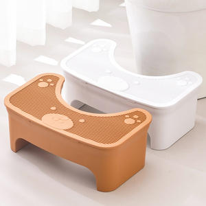 Taburete de baño Myhome para adultos y niños, material PP blanco y marrón, soporte para posición de sentadilla a 35 grados, equipo de seguridad para el baño - Product Image 2
