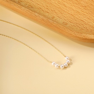 Nouveaux Colliers Tendance en Acier Inoxydable Plaqué Or 18K avec Perles – Designs Géométriques Personnalisés pour Femmes - Product Image 4
