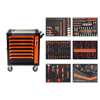 Servante d'Atelier Mobile en Métal à 7 Tiroirs pour Réparation Auto, Chariot à Outils Roulant en Acier, Coffre à Outils Inoxydable