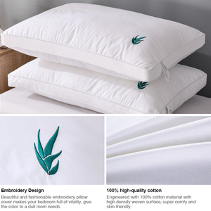 <span class=keywords><strong>Almohada</strong></span> de <span class=keywords><strong>Aloe</strong></span> Vera súper suave de alta calidad Yatone para dormir en la espalda para soporte del cuello - Product Image 4