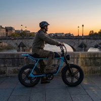 Vélo Électrique Style Vintage avec Freins Hydrauliques, Vélo de Ville Électrique pour les Trajets Quotidiens