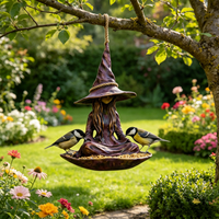 Mangeoire à oiseaux en résine, décoration de jardin suspendue, ornement extérieur pour la cour, porte-nourriture pour oiseaux, directement de l'usine