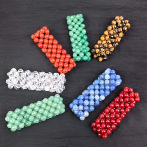 Nouveauté Bracelet en pierres naturelles de 8 mm, <span class=keywords><strong>quartz</strong></span> poli, matériaux mixtes faits à la main, cristal, pour cadeau, filles - Product Image 4