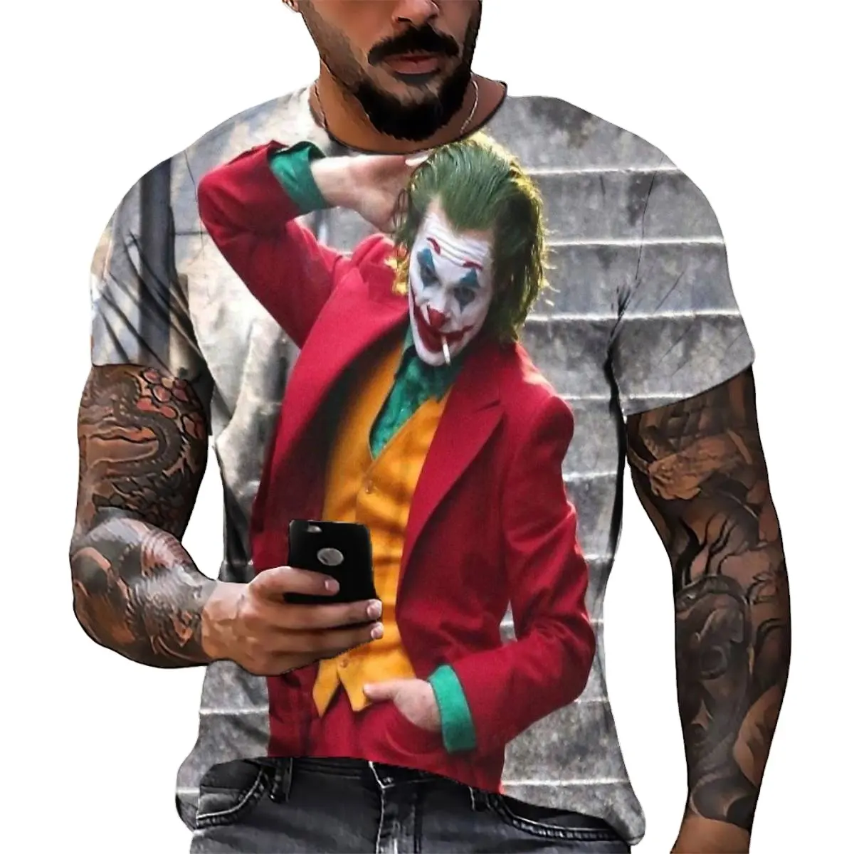 2022 New Clown 3d Shirt For Men 3D Custom OEM ODM Shirts New Design Clothes 0-neck T Shirt