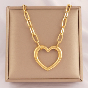 XL258 Collane <span class=keywords><strong>con</strong></span> <span class=keywords><strong>Grande</strong></span> Ciondolo a <span class=keywords><strong>Cuore</strong></span> in Acciaio Inossidabile per Donne, <span class=keywords><strong>Collana</strong></span> a Catena <span class=keywords><strong>con</strong></span> Pendente a <span class=keywords><strong>Cuore</strong></span> Stile Punk, Gioielli per San Valentino - Product Image 1