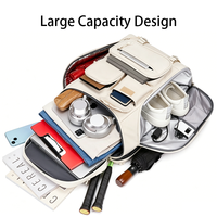 Bolsa de Viaje Impermeable con Puerto de Carga USB, Compartimento para Zapatos, para Computadora de 17 Pulgadas, para Viajes de Negocios, Mochila para Portátil de Gran Capacidad