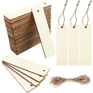 Étiquettes artisanales en bois en forme d'œuf Holiford, 5 tailles avec trou pour décorations de Pâques, fournitures de fête - Product Image 2