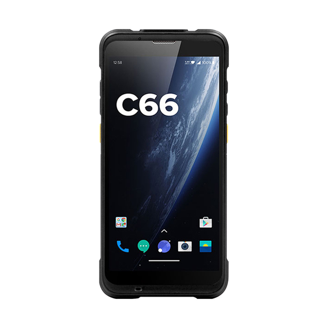 C66 Android 13 Handheld Mobile Computer Rugged PDA Barcode Scanner Black Wifi Gps