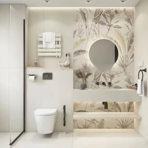 Carrelage Céramique Vitrifié Blanc Lait Antidérapant Effet Marbre Résistant aux Acides Glacé Métallique Moderne <span class=keywords><strong>pour</strong></span> Mur de Toilettes <span class=keywords><strong>Papier</strong></span> <span class=keywords><strong>Peint</strong></span> Feuille de Bananier Garantie 5 Ans - Product Image 4