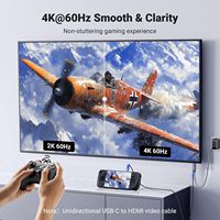 Kabel UGREEN USB C ke HD-MI dengan Adaptor Pengisian Cepat 100W PD 4K 60Hz 2-in-1 Thunderbolt Unidirectional Tipe C ke HD-MI
