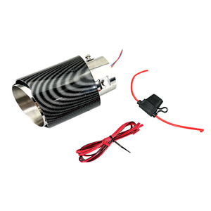 Auto Universele Led Lamp Koolstofvezel Patroon Uitlaatpijpen Auto Uitlaat Met Licht - Product Image 6