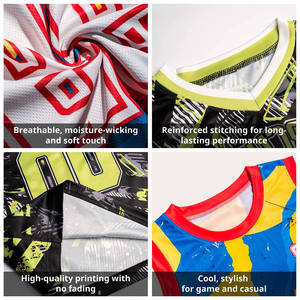 100% быстросохнущие дышащие летние тренировочные майки из полиэстера, баскетбольный жилет, топы для взрослых, сублимированные баскетбольные майки - Product Image 5