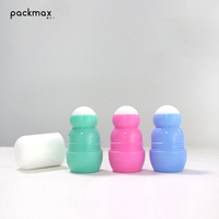 50ml Silindir PP Roll-On Şişe, Yeniden Doldurulabilir Deodorant Parfüm ve Losyon Sıvı Uygulayıcısı, UV/İpek Baskılı Tasarım