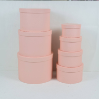Coffret Cadeau d'Emballage Floral en Carton Portable de Haute Qualité à Impression Couleur, Boîtes Rondes, Lot de 7 Pièces et 7 Couleurs