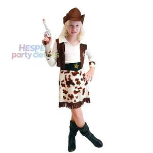 Disfraz de Vaquera para Niña, Disfraz de Halloween para Niños, Disfraz de Juego de Rol - Product Image 1