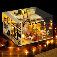 Cabaña de Madera DIY, Vida Cómoda, Modelo Artesanal para Armar, Juguetes, Casa Pequeña, Regalo Creativo de Cumpleaños para Mujeres