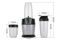 1200W Smart Elektrische Juicer Fruit Shakes Smoothie Maker Persoonlijke Blender Machine Sap Mixer Grinder Plastic 3 Snelheden Roestvrij