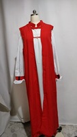 Robe de Prière Rétro Imprimée, Soutane d'Église, Costume de Prêtre, Moine, Missionnaire, Col Montant, Manches Lanterne, Uniforme d'Église