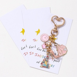 Llavero de Esmalte con Diseño de Reloj de Dibujos Animados, Castillo de Princesa, Corona, Tacones Altos y Carruaje de Calabaza, Ideal para Regalo - Product Image 4