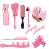 Lot de 12 bouteilles de spray portables écologiques en plastique pour soins capillaires, avec peigne lissant et brosses de massage du cuir chevelu – Vente en gros