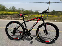 Vélo de montagne en aluminium de haute qualité de 26 pouces, 21 vitesses avec suspension avant à disque - Capacité de charge de 160 kg, fourche en acier
