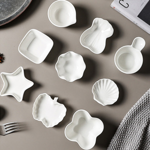 Assiette en céramique blanche simple pour assaisonner la sauce <span class=keywords><strong>vinaigre</strong></span> Hot Pot Dip Party Occasions et Snack Servir - Product Image 5