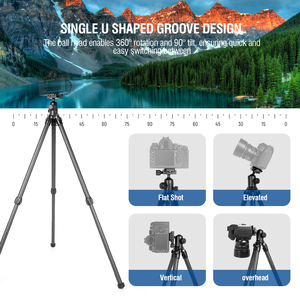 Nuevo soporte de fotografía multifuncional en línea fotografía profesional necesario trípode de fibra de carbono ultraligero negro - Product Image 6