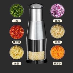 Cortador de Ajo Manual de Acero Inoxidable, Triturador de Ajo, Accesorios de Cocina, Picador Manual de Frutas y Verduras - Product Image 2