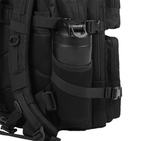 Sac de fitness tactique noir en polyester de haute qualité, sac à dos crossfit pour femmes avec porte-gobelet de 25l