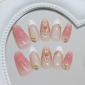 Lot de 30 faux ongles en amande de luxe de haute qualité, vente en gros, personnalisables, à presser, pour la <span class=keywords><strong>France</strong></span> - Product Image 3