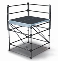 Plateforme de scène portable en alliage d'aluminium Layher à hauteur réglable, charge lourde, pliable, montage rapide, pont modulaire antidérapant