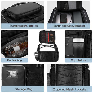 For ZC099 Free Sample Customable Waterproof <b>Padded</b> Universal Leather 45L ATV Motorcycle Helmet Bag UTV Gear Seat <b>Cooler</b> - Product Image 4