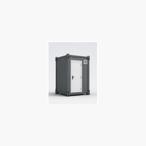 Toilettes portables à porte unique de style conteneur gris foncé pour site industriel, camp minier, structure en acier durable - Product Image 1