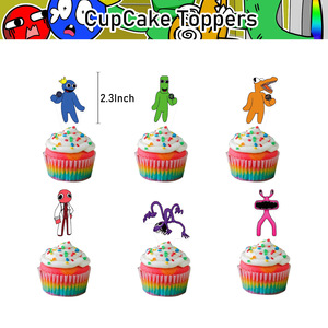 Decoración <span class=keywords><strong>de</strong></span> Fiesta <span class=keywords><strong>de</strong></span> Cumpleaños con Temática <span class=keywords><strong>de</strong></span> Rainbow Friends <span class=keywords><strong>de</strong></span> Fitspi, Guirnalda <span class=keywords><strong>de</strong></span> Banderines Estilo Arcoíris, Adornos para Pasteles y Cupcakes, Globos para Fiestas Infantiles - Product Image 4