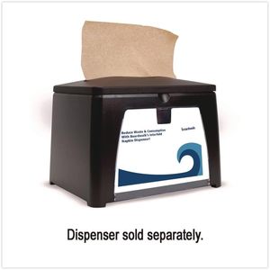 Boardwalk BWK6000INTK 6,3 pouces. X 8,5 pouces Serviettes en papier kraft interpliées 1 pli - 12 par carton - Product Image 2