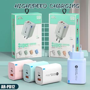 Sản phẩm mới pd65w C ánh sáng điện thoại di động sạc đầu Loại-C cổng 65W OTP cho <span class=keywords><strong>Apple</strong></span> cho Huawei Android điện thoại di động - Product Image 2