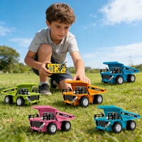 WGNRC 425 Jouets de camions d'ingénierie miniatures RC à l'échelle 1/64, Palm Mini Rc Dump Truck, Pocket Mini Rc Truck, Desktop Mini Rc Drift Car Toys
