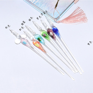 <span class=keywords><strong>Pluma</strong></span> de Tinta de Vidrio Popular con Diseño de Flor de Cerezo Oriental, Ideal para Principiantes y Profesionales, con Empaque Personalizado Disponible - Product Image 1