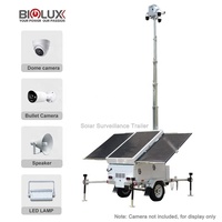 BIGLUX HiSTAR Trailer Solar de Alta Potência para CFTV com 3 Painéis Solares de 450W, Mastro Elétrico de 9m, Bateria Gel de 14400Wh e Segurança Remota
