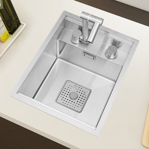 Lavello da Bar Moderno e Semplice per Appartamento, in Acciaio Inox SUS304, Piccolo Lavello Singolo Invisibile per <span class=keywords><strong>Isola</strong></span>, con Copertura Spessa Nascosta - Product Image 2