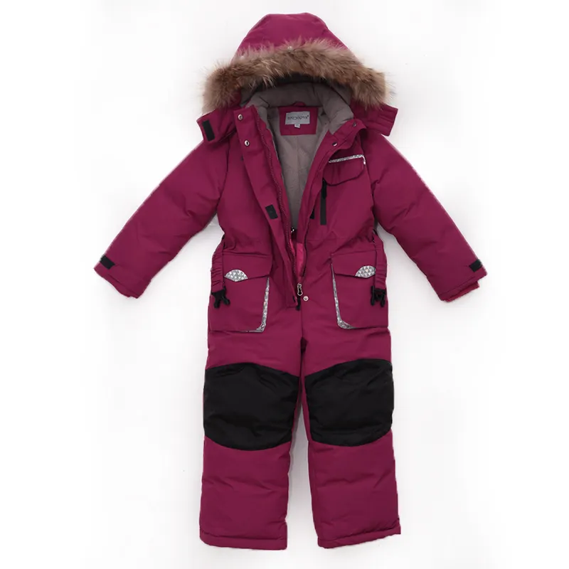 Snow Ski Jacket and Pants Suit Blue Winter Custom Children Sportswear 100% Polyester Boys Clothing Sets Ski & Snow Wear 110-134